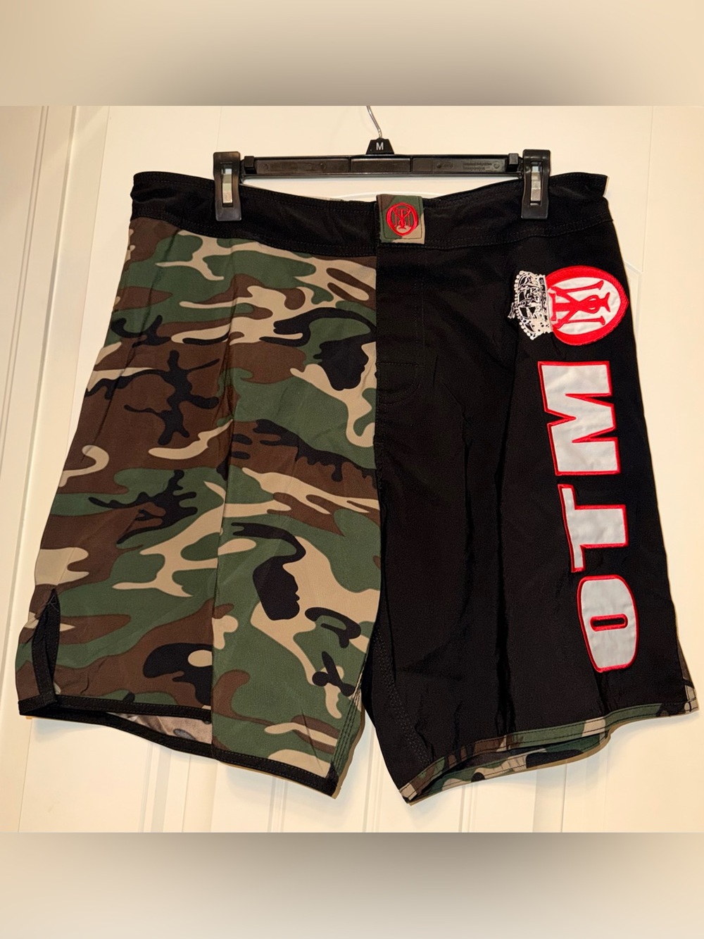 OTM On The Mat Split Camo MMA Fight Shorts - Size 34 (Vintage BJJ)